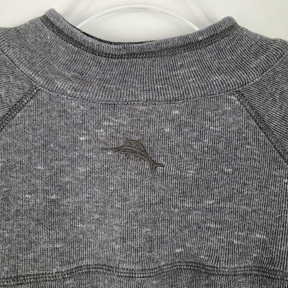 Tommy Bahama Size XXL Reversible Flipshot Half Zip Pullover Sweater Gray - Picture 8 of 12